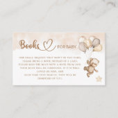 テディベア赤ちゃんシャワー本のためのベビー エンクロージャーカード (正面)