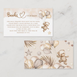 テディベア赤ちゃんシャワー本のためのベビー エンクロージャーカード