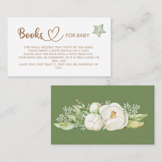 テディベア赤ちゃんシャワー本ベビーエンクロサー エンクロージャーカード (正面/裏面)