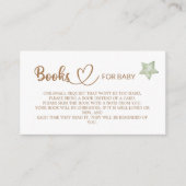 テディベア赤ちゃんシャワー本ベビーエンクロサー エンクロージャーカード (正面)