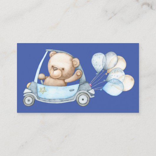 テディベア赤ちゃんシャワー本ベビーエンクロサー エンクロージャーカード (裏面)