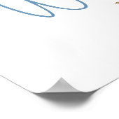 テディベア赤ちゃんシャワー歓迎サイン ポスター (角)