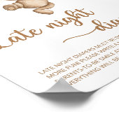 テディベア赤ちゃんシャワー深夜おむつ ポスター (角)