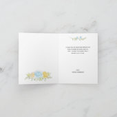 テディベア赤ちゃんシャワー男の子ありがとう ノートカード (内部)