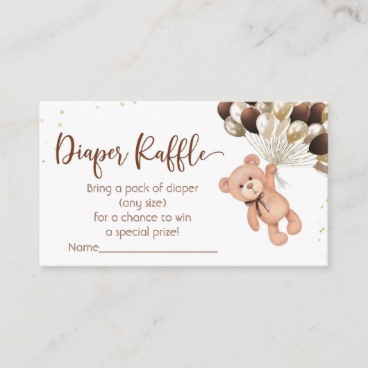 テディベア赤ちゃんシャワー私たちはほとんど待つことができない エンクロージャーカード (正面)