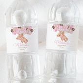 テディベア赤ちゃんシャワー私たちはほとんど待つことができない ペットボトルラベル