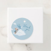 テディベア赤ちゃんシャワー金ゴールドブルーありがとう フェイバータグ (インサイチュ)