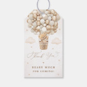 テディベア赤ちゃんシャワー ギフトタグ (正面)