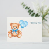 テディベア赤ちゃんシャワー サンキューカード (スタンド正面)
