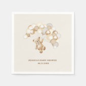 テディベア赤ちゃんシャワー スタンダードカクテルナプキン (正面)