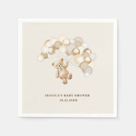 テディベア赤ちゃんシャワー スタンダードカクテルナプキン