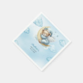 テディベア赤ちゃんシャワー スタンダードカクテルナプキン (角)