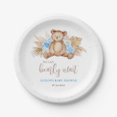 テディベア赤ちゃんシャワー ペーパープレート (正面)