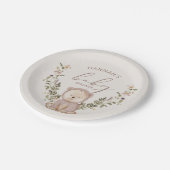 テディベア赤ちゃんシャワー ペーパープレート (アングル)