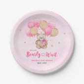 テディベア赤ちゃんシャワー ペーパープレート (正面)