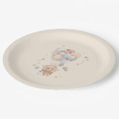 テディベア赤ちゃんシャワー ペーパープレート (アングル)