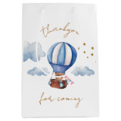 テディベア赤ちゃんシャワー ミディアムペーパーバッグ (正面)