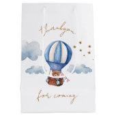 テディベア赤ちゃんシャワー ミディアムペーパーバッグ (裏面)