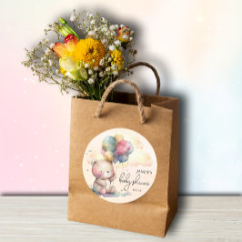 テディベア赤ちゃんシャワー ラウンドシール