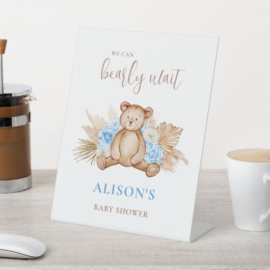 テディベア赤ちゃんシャワー 台座サイン (インサイチュ)