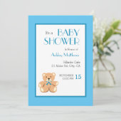 テディベア赤ちゃんシャワー 招待状 (スタンド正面)