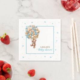 テディベア赤ちゃんシャワー – 熱気球カスタム- スタンダードカクテルナプキン