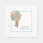 テディベア赤ちゃんシャワー – 熱気球カスタム- スタンダードカクテルナプキン (正面)