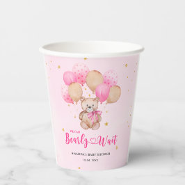 テディベア赤ちゃんシャワー 紙コップ