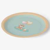 テディベア赤ちゃんシャワー – 紙プレート ペーパープレート (アングル)