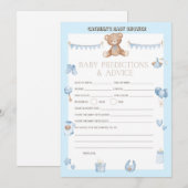 テディベア赤ちゃんシャワー – 編集可能な名前、5x7サイズI 招待状 (正面/裏面)