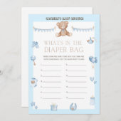 テディベア赤ちゃんシャワー – 編集可能な名前、5x7サイズI 招待状 (正面/裏面)