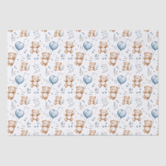 テディベア赤ちゃんシャワー 薄葉紙 (正面)