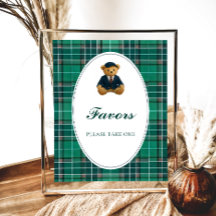 テディベア赤名門私立校風のちゃんシャワーの好意ポスター