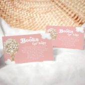 テディベア金ゴールドバルーン女の子ベビーシャワー エンクロージャーカード