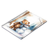 テディベア雪だるま ノートブック (左側)