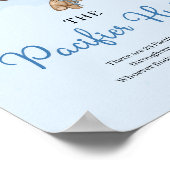 テディベア青いバルーンおしゃぶり狩りゲーム ポスター (角)