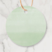 テディベア青いフローラ緑のベビーシャワー フェイバータグ (裏面)