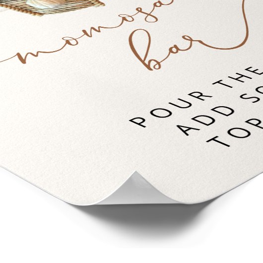 テディベア青い熱気球モモモザバー ポスター (角)