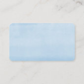 テディベア青い緑の男の子シャワーおむつラッフル エンクロージャーカード (裏面)