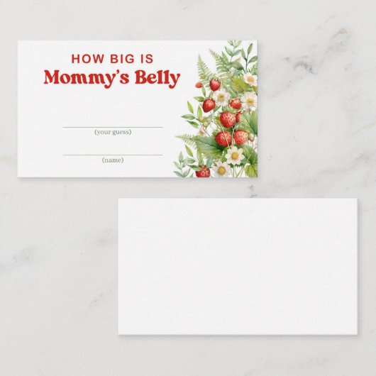 テディベア青い花ママの腹の大きさ エンクロージャーカード (正面/裏面)