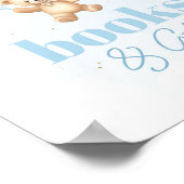 テディベア青い風船書籍とギフト ポスター (角)