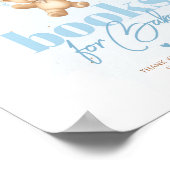 テディベア青い風船男の赤ちゃんブックベビー ポスター (角)