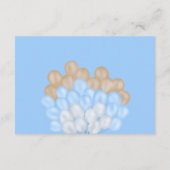 テディベア青バルーンおむつラッフルシャワー エンクロージャーカード (裏面)