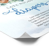 テディベア青フローラ深夜おむつゲーム ポスター (角)