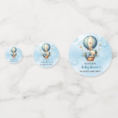 テディベア青茶色アイボリー熱気球ボーイ コンフェッティ (裏面)