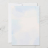 テディベア風船の1歳誕生日招待状 招待状 (裏面)