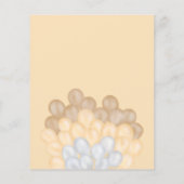 テディベア風船中性ベビーシャワー予算 (裏面)