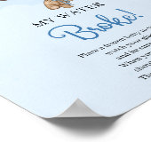 テディベア風船私の水が壊れたサインゲーム ポスター (角)