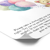 テディベア風船 – ベビーポスター ポスター (角)