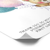 テディベア風船 – ベビー用の本 ポスター (角)